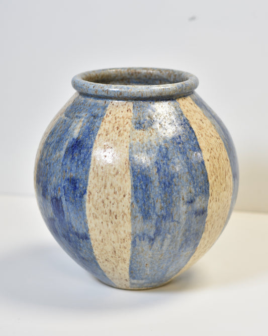 Striped Large Round Vase